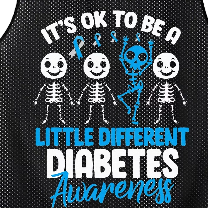 It's Ok To Be A Little Different Diabetes Awareness Diabetic Mesh Reversible Basketball Jersey Tank