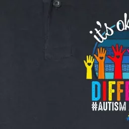 It's Ok To Be Different Autism Awareness Hands Heart Rainbow Softstyle Adult Sport Polo