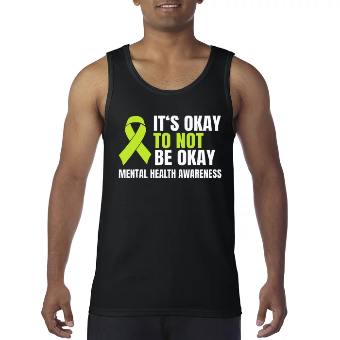 ItS Okay To Not Be Okay Mental Health Ribbon Tank Top