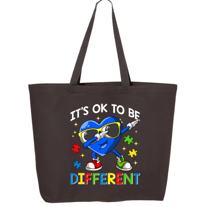 Its Ok To Be Different Autism Awareness Dabbing Blue Heart Funny Gift 25L Jumbo Tote