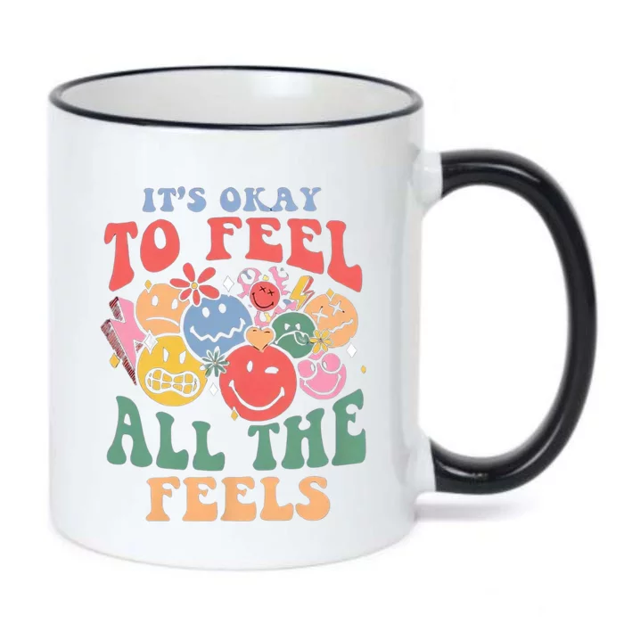 ItS Ok To Feel All The Feels Emotional Wellness Black Color Changing Mug