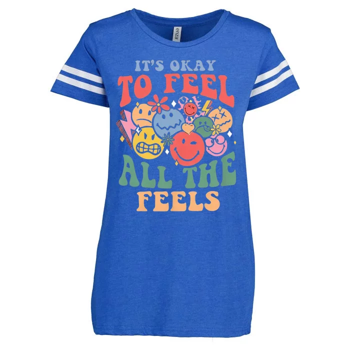 ItS Ok To Feel All The Feels Emotional Wellness Enza Ladies Jersey Football T-Shirt