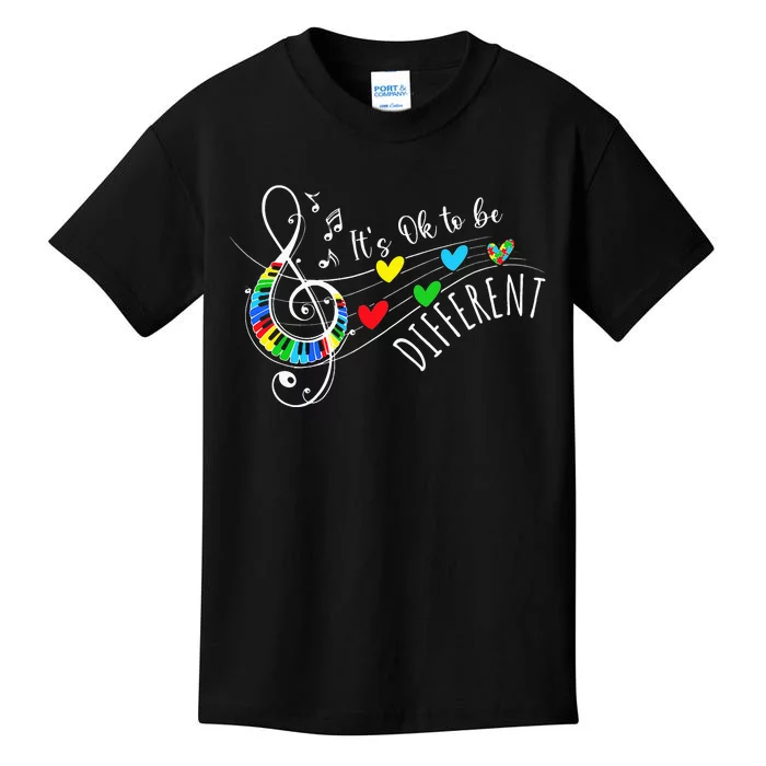 Its Ok To Be Different Autism Awareness puzzle Kids T-Shirt