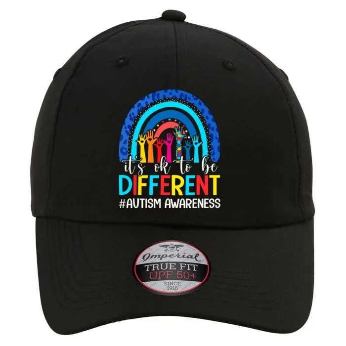 Its Ok To Be Different Autism Awareness Leopard Rainbow The Original Performance Cap