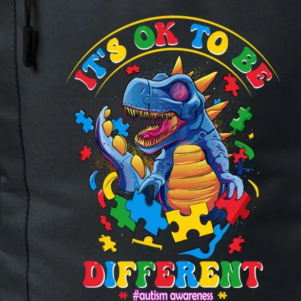 ItS Ok To Be Different Autism Awareness Dinosaur Great Gift Daily Commute Backpack