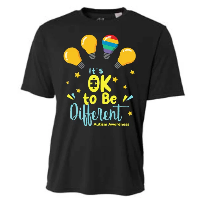 It's OK To Be Different Cute Autism Awareness Quote Cooling Performance Crew T-Shirt