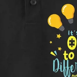 It's OK To Be Different Cute Autism Awareness Quote Dry Zone Grid Performance Polo