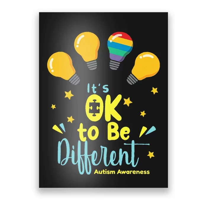 It's OK To Be Different Cute Autism Awareness Quote Poster