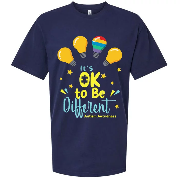 It's OK To Be Different Cute Autism Awareness Quote Sueded Cloud Jersey T-Shirt