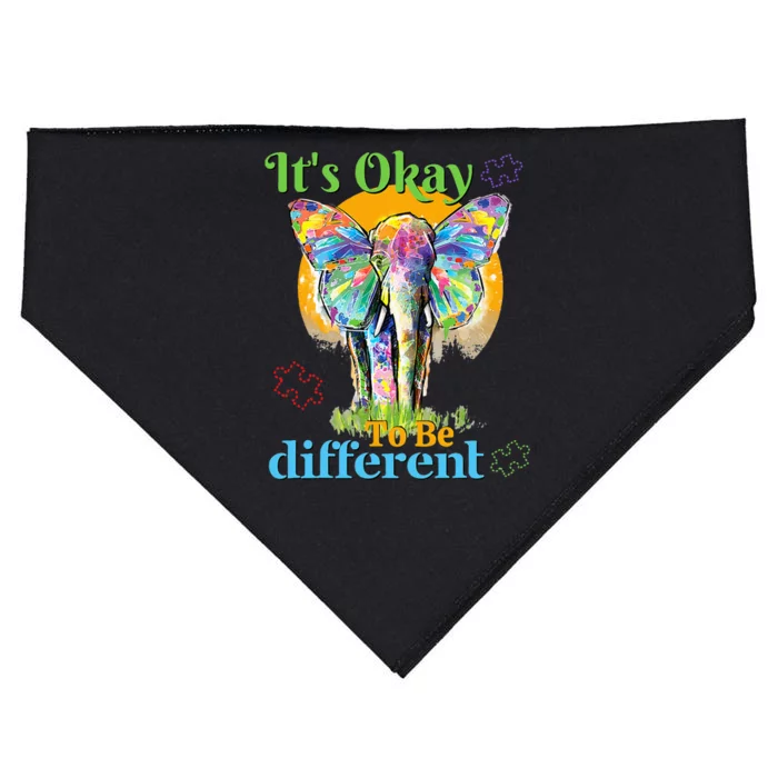 It's Okay To Be Different Elephant Kindness Day USA-Made Doggie Bandana