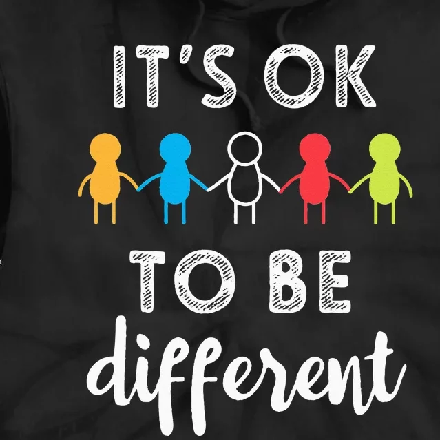 Its Ok To Be Different Support Autism Awareness Gift Tie Dye Hoodie