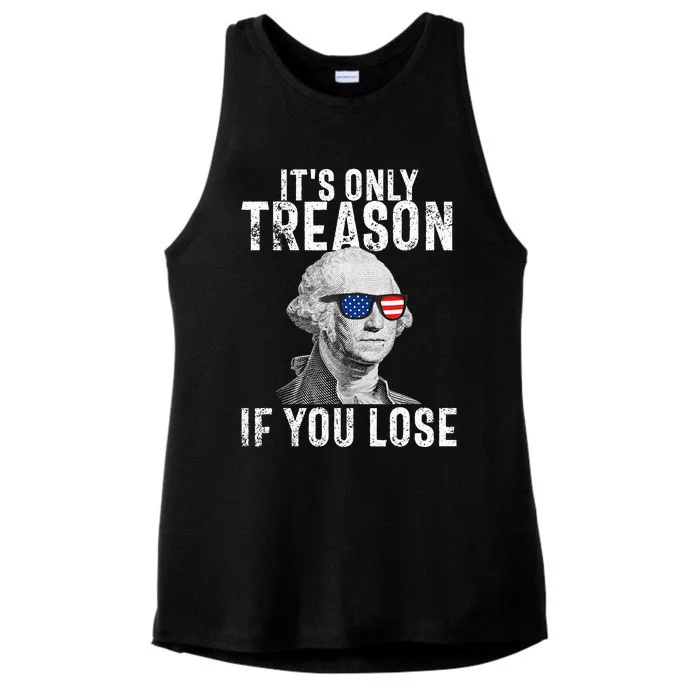 ItS Only Treason If You Lose George Washington Ladies Tri-Blend Wicking Tank