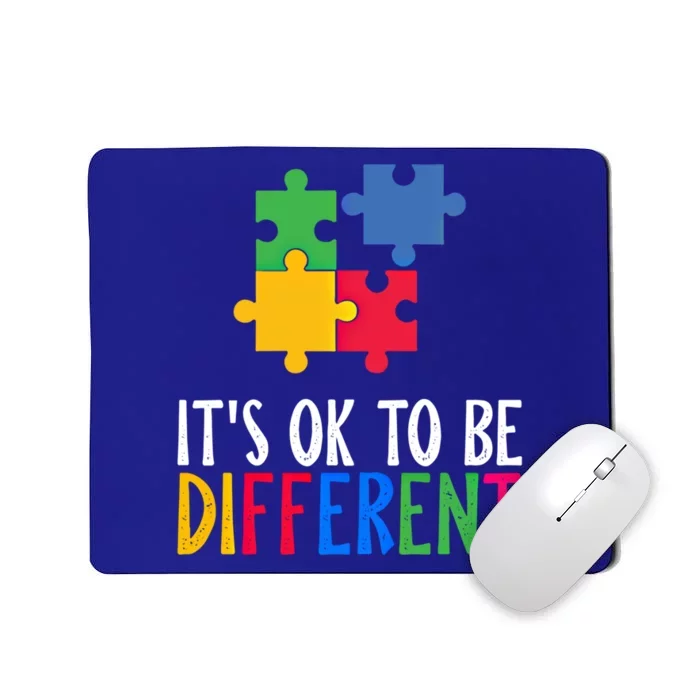 Its Ok To Be Different Be Kind Autism Awareness Autism Meaningful Gift Mousepad