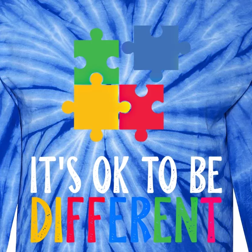 Its Ok To Be Different Be Kind Autism Awareness Autism Meaningful Gift Tie-Dye Long Sleeve Shirt