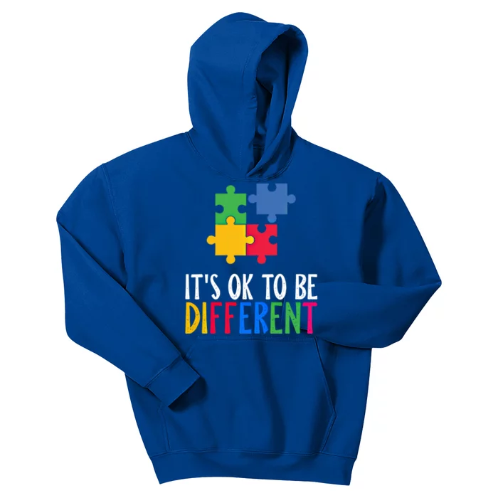 Its Ok To Be Different Be Kind Autism Awareness Autism Meaningful Gift Kids Hoodie