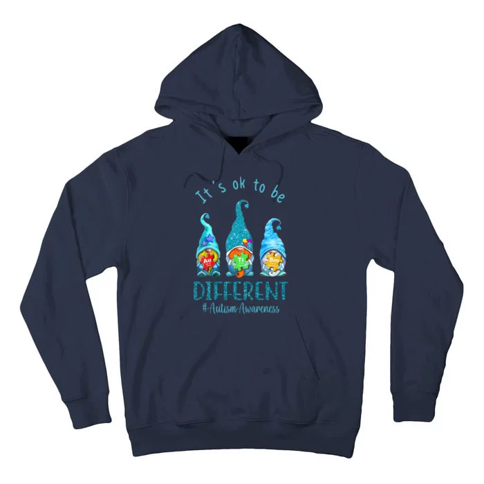 It's Ok To Be Different Autism Awareness Gnome Tall Hoodie