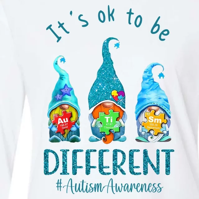 It's Ok To Be Different Autism Awareness Gnome Womens Cotton Relaxed Long Sleeve T-Shirt