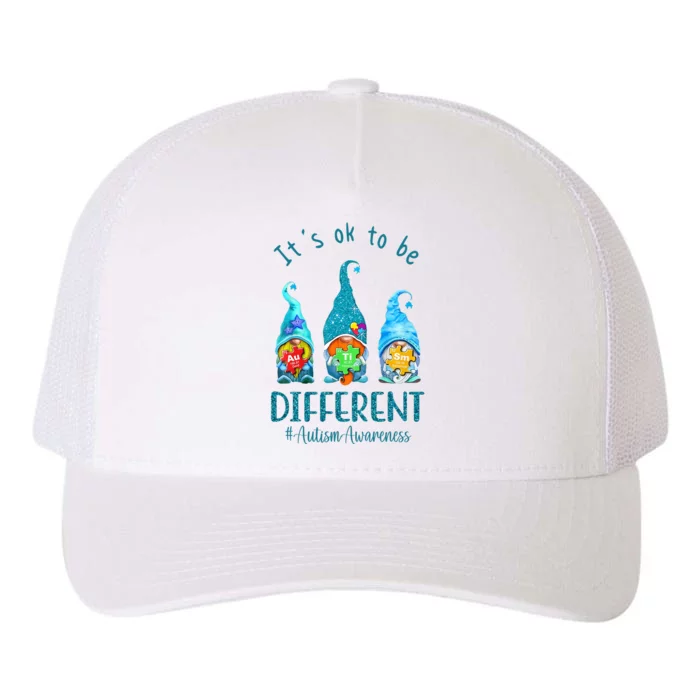 It's Ok To Be Different Autism Awareness Gnome Yupoong Adult 5-Panel Trucker Hat