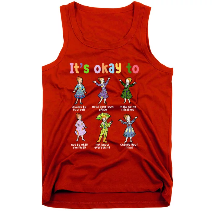 Its Okay To Motivational Magic School Bus Back To School Tank Top