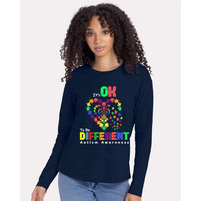 Its Ok To Be Different Autism Awareness Womens Cotton Relaxed Long Sleeve T-Shirt