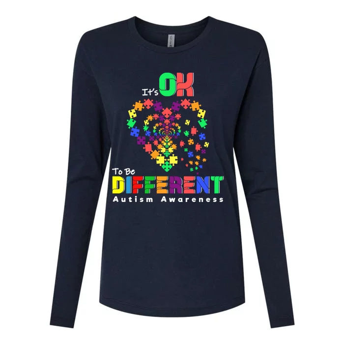 Its Ok To Be Different Autism Awareness Womens Cotton Relaxed Long Sleeve T-Shirt