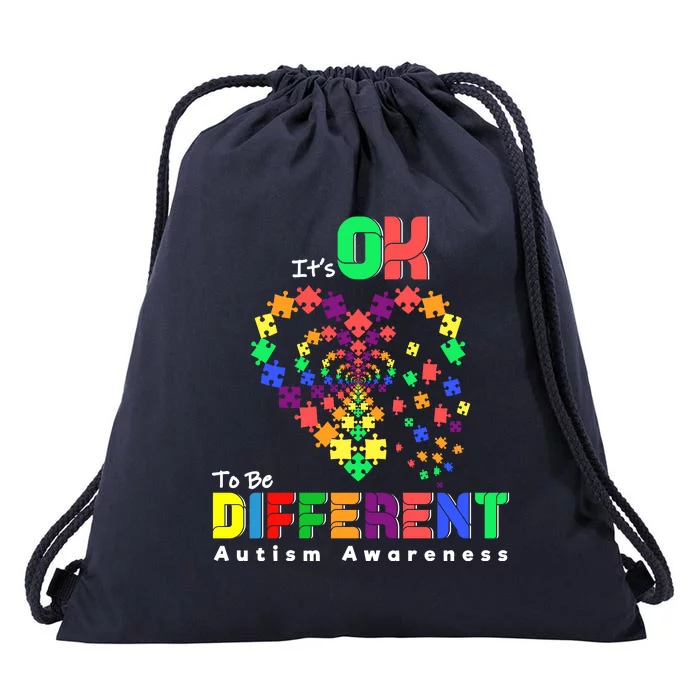 Its Ok To Be Different Autism Awareness Drawstring Bag