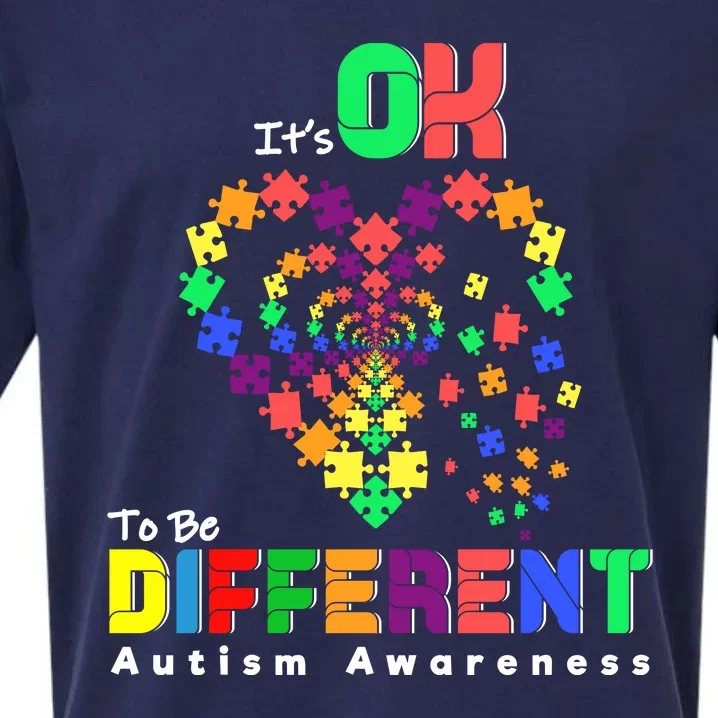 Its Ok To Be Different Autism Awareness Sueded Cloud Jersey T-Shirt