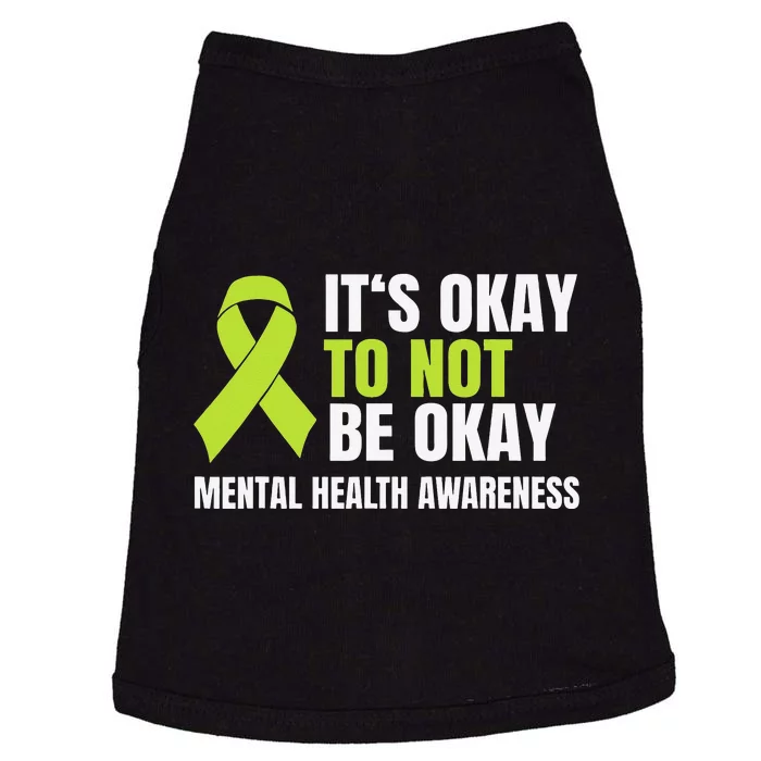 It's Okay To Not Be Okay Mental Health Ribbon Doggie Tank