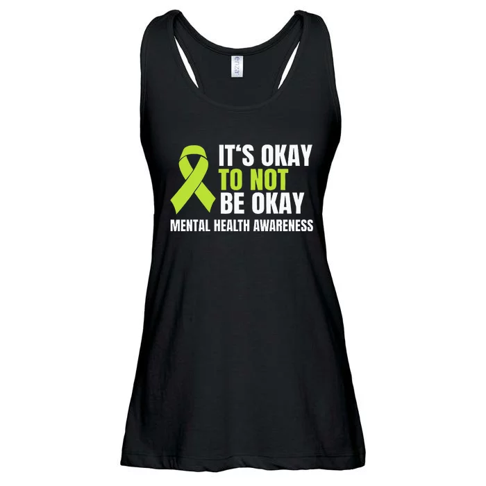 Its Okay To Not Be Okay Mental Health Ribbon Ladies Essential Flowy Tank