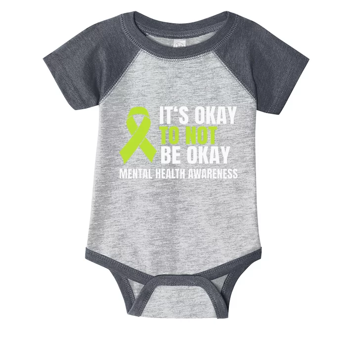 Its Okay To Not Be Okay Mental Health Ribbon Infant Baby Jersey Bodysuit