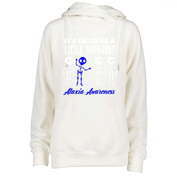 ItS Ok To Be A Little Different Ataxia Awareness Cute Gift Womens Funnel Neck Pullover Hood