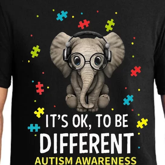 It's Ok To Be Different Autism Awareness Elephant Pajama Set