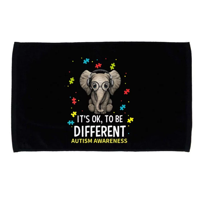 It's Ok To Be Different Autism Awareness Elephant Microfiber Hand Towel