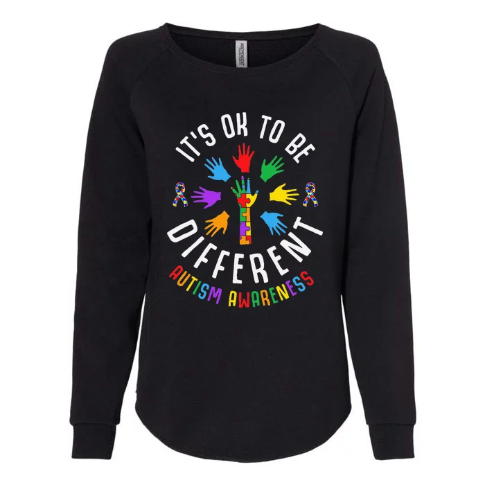 It's Okay To Be Different Autism Awareness Womens California Wash Sweatshirt