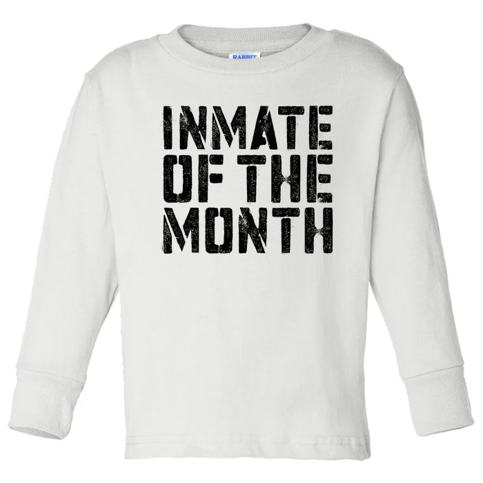 Inmate Of The Month Prisoner Costume Toddler Long Sleeve Shirt