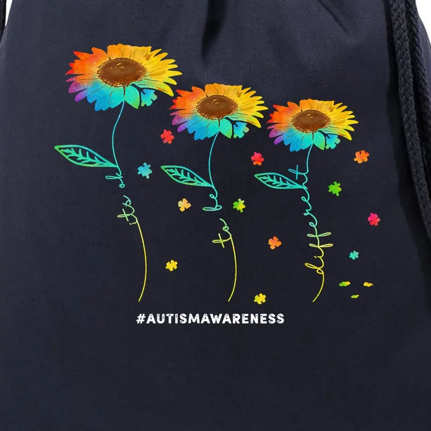 Its Ok To Be Different Autism Awareness Acceptance Drawstring Bag