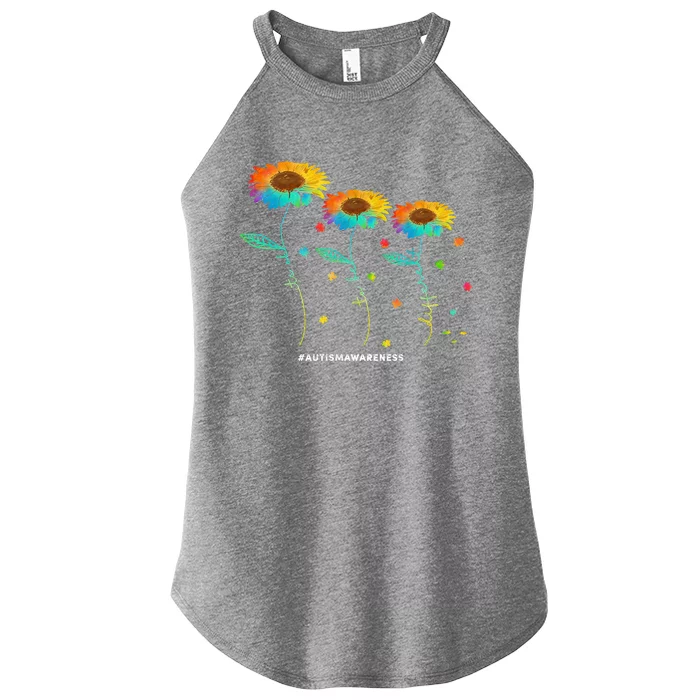 Its Ok To Be Different Autism Awareness Acceptance Women’s Perfect Tri Rocker Tank