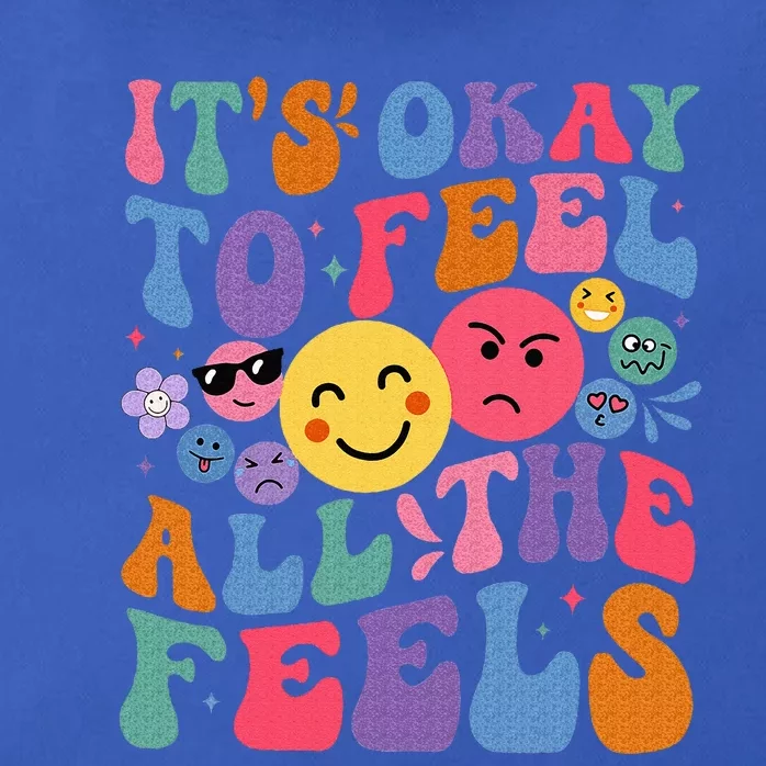 It's Ok To Feel All The Feels Emotions Mental Health Zip Tote Bag