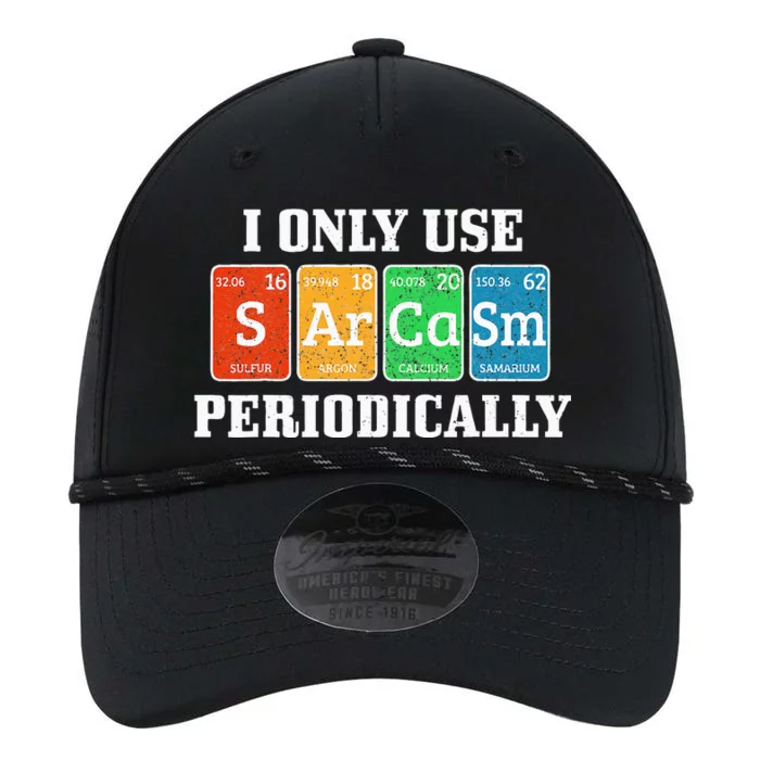 I Only Use Sarcasm Periodically Funny Nerd Chemist Gift Performance The Dyno Cap