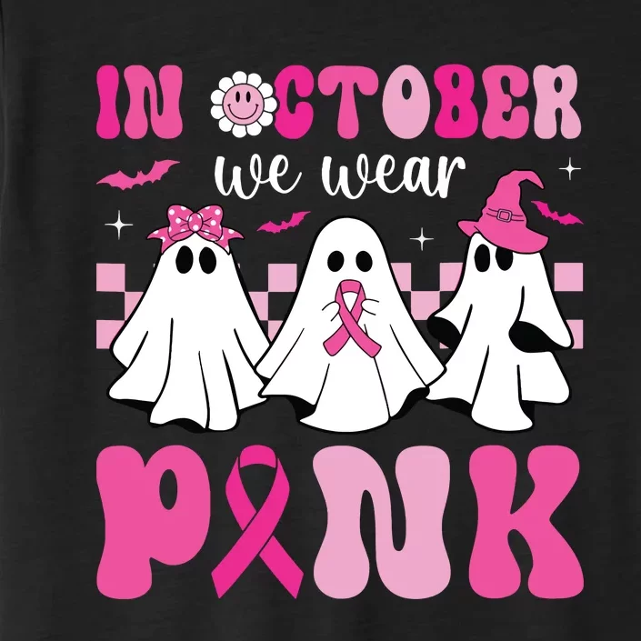 In October We Wear Pink Breast Cancer Ghost ChromaSoft Performance T-Shirt