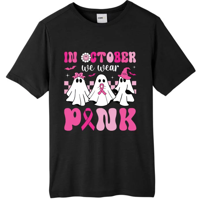 In October We Wear Pink Breast Cancer Ghost ChromaSoft Performance T-Shirt