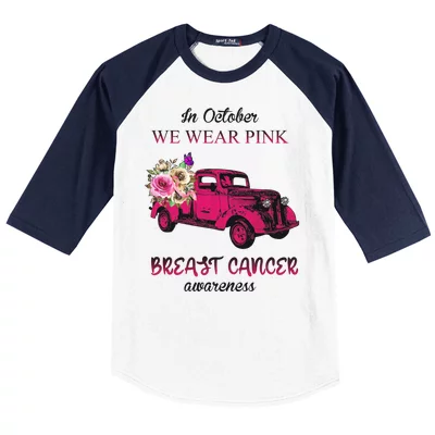 In October Pink Ribbon Baseball Jersey Shirt