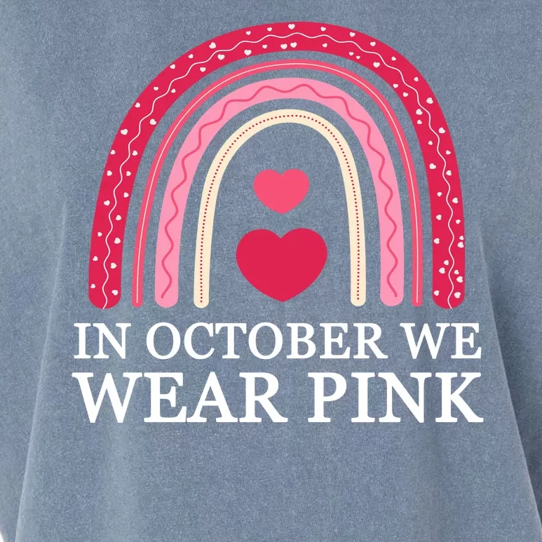 In October We Wear Pink Breast Cancer Rainbow Garment-Dyed Women's Muscle Tee