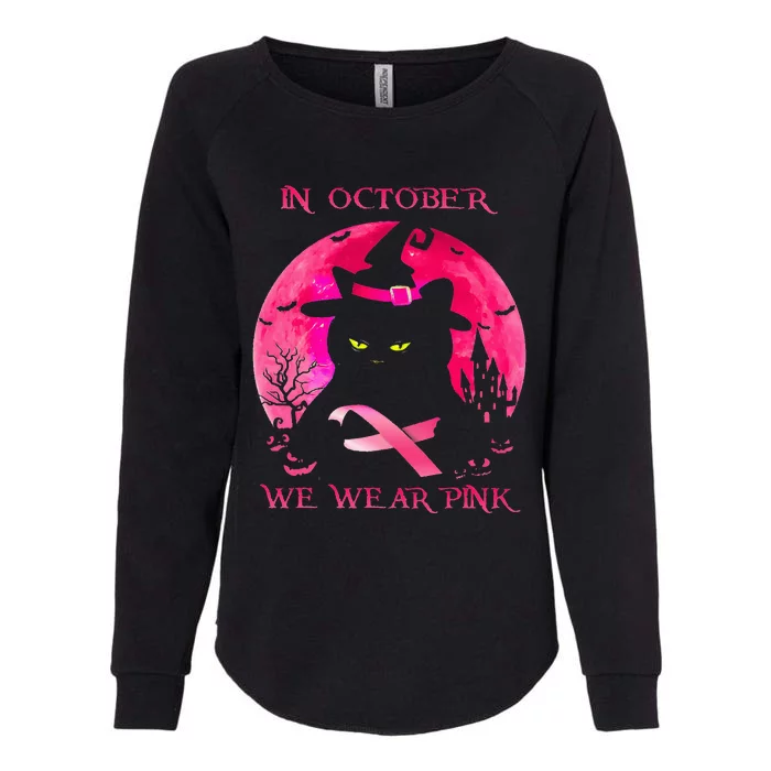 In October We Wear Pink Pumpkin Breast Cancer Awareness Womens California Wash Sweatshirt