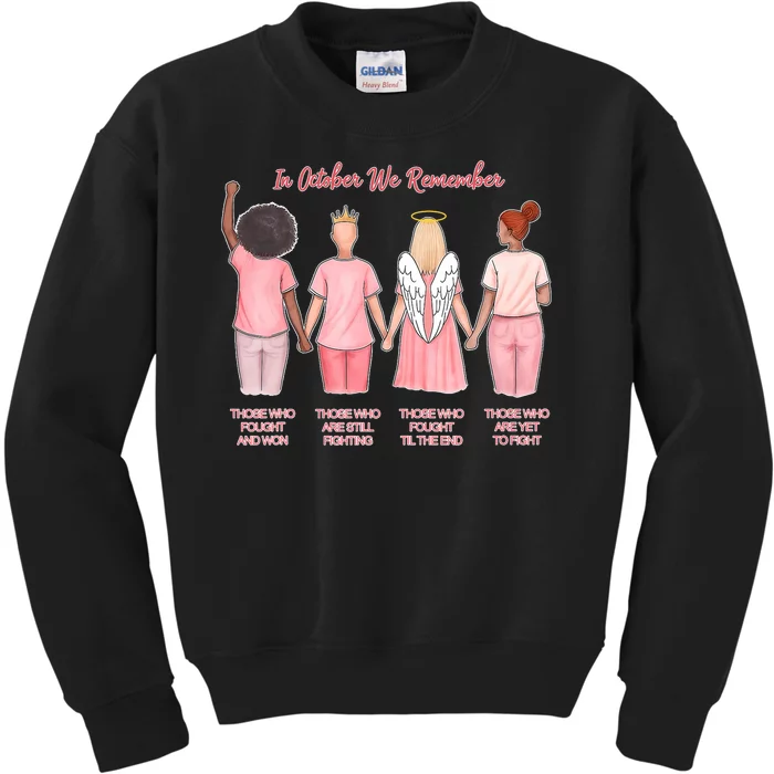 In October We Remember Those Who Fought And Won Kids Sweatshirt