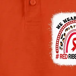 In October We Wear Red Ribbon Week Awareness Dry Zone Grid Performance Polo