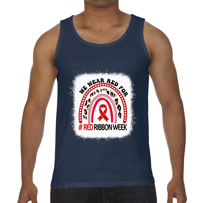 In October We Wear Red Ribbon Week Awareness Comfort Colors® Tank Top