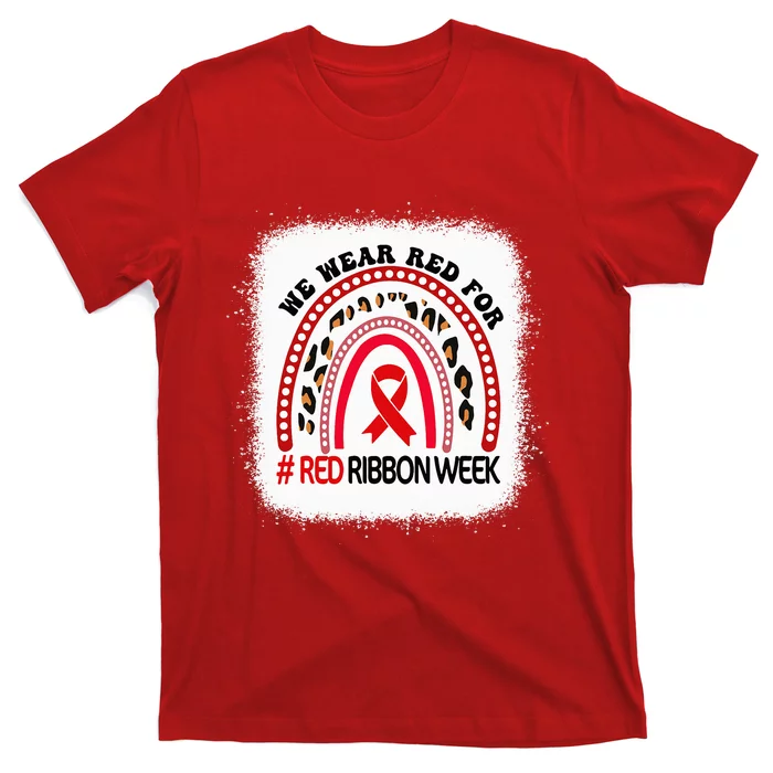 In October We Wear Red Ribbon Week Awareness T-Shirt