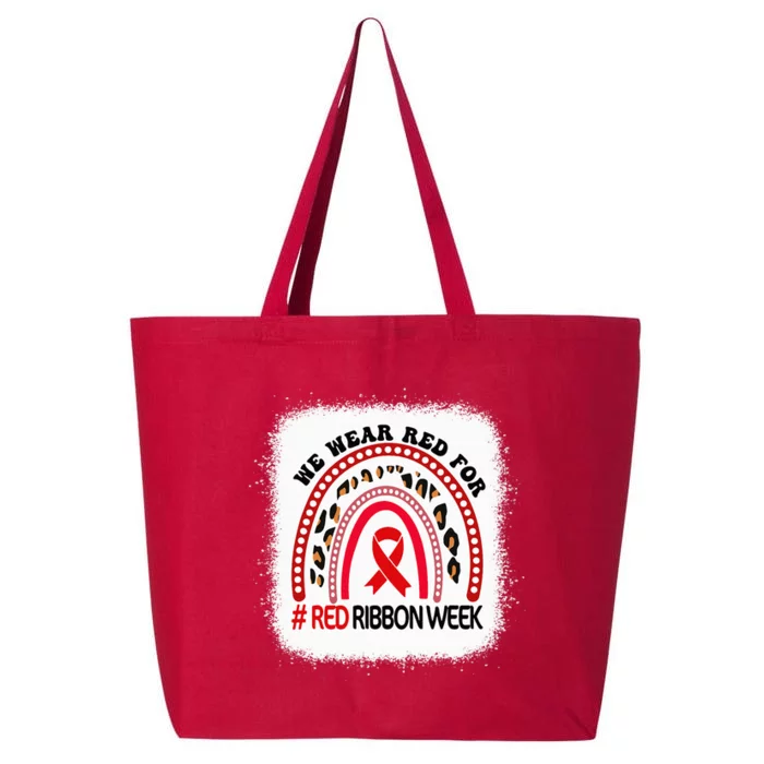 In October We Wear Red Ribbon Week Awareness 25L Jumbo Tote