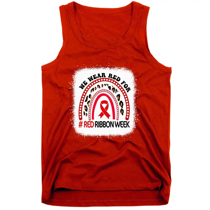 In October We Wear Red Ribbon Week Awareness Tank Top